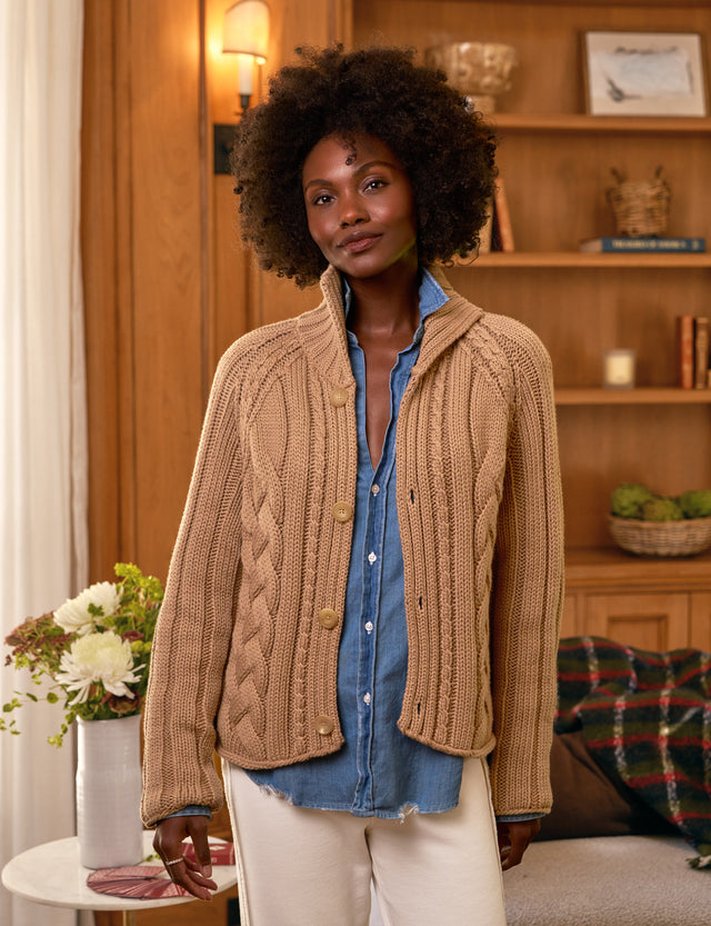 Mini Cardigan Camel