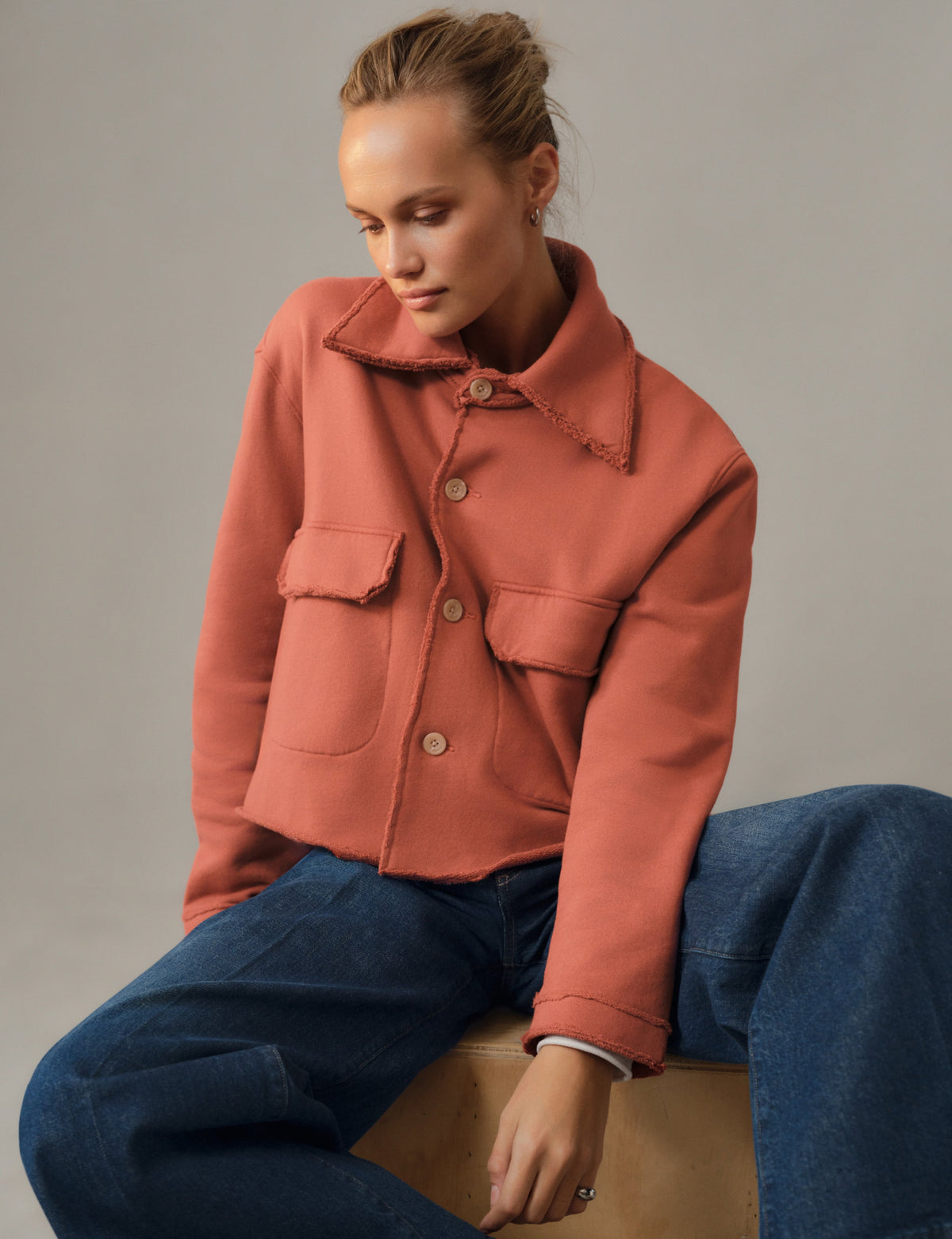 Rowan Button-Up Jacket Clay