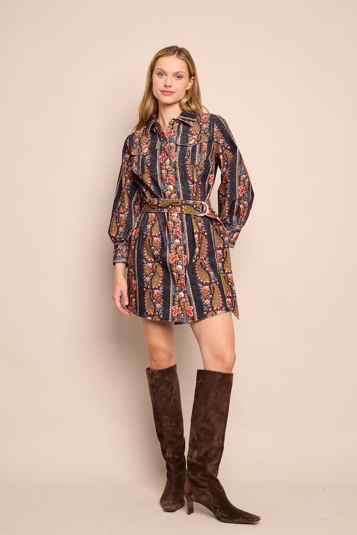 Villena Dress Paisley Trail Black