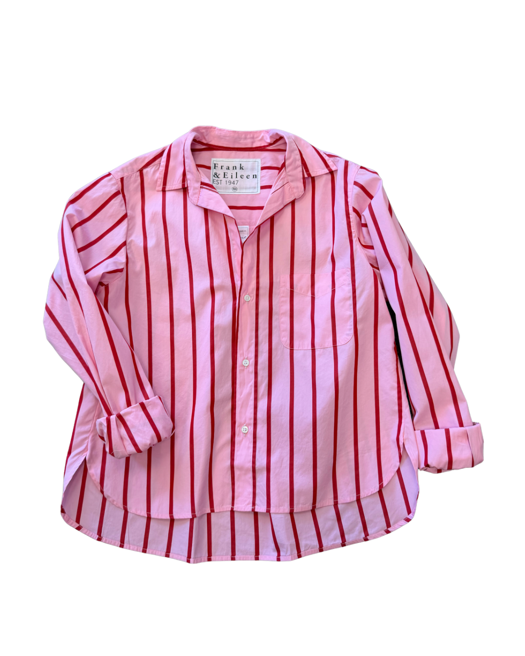 Silvio Untuckable Button-Up Shirt STPR Pink/Red Stripe
