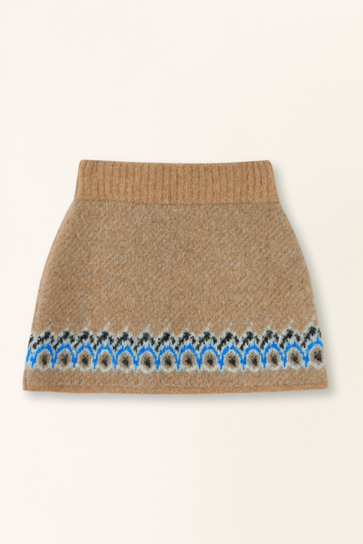 Arosa Brushed Fairisle Knit Mini Skirt In Glacial