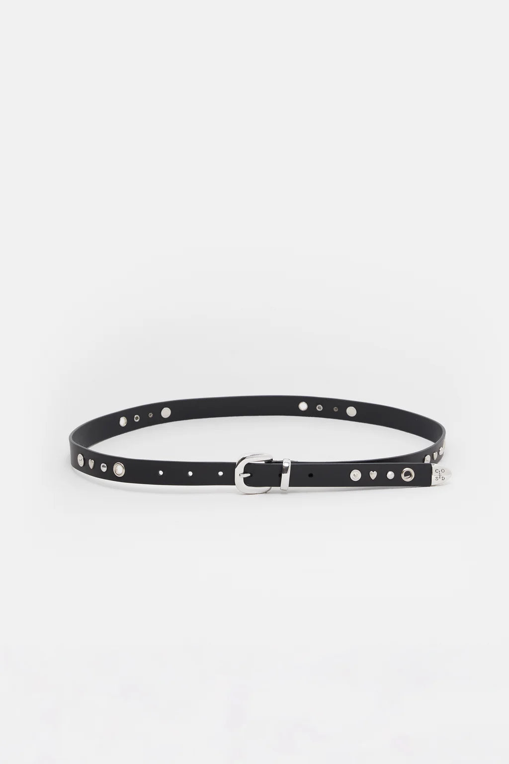 Studded Leather Belt Black