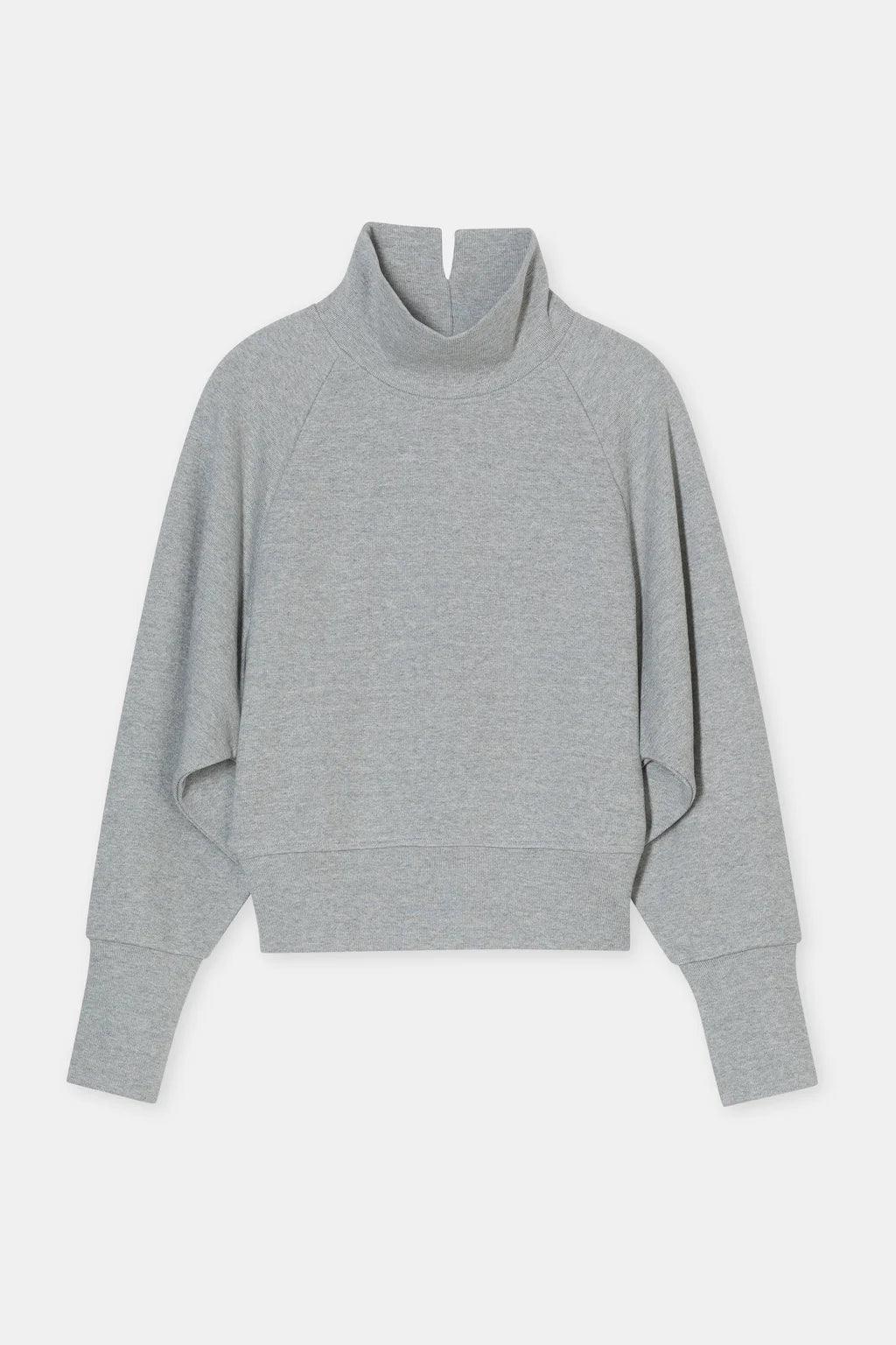 High Neck Sweatshirt Light Grey Melange