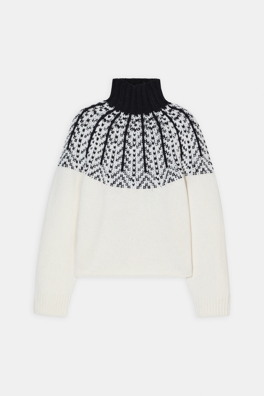 Two Tone Rolli Sweater Ivory
