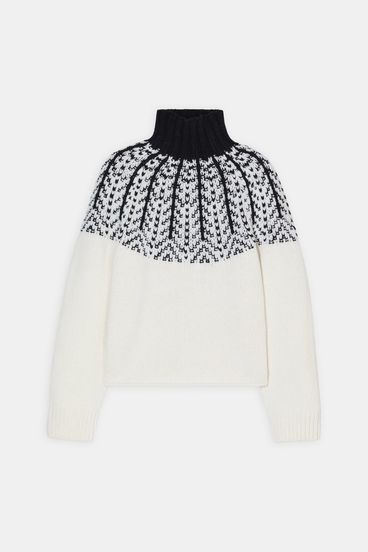 Two Tone Rolli Sweater Ivory