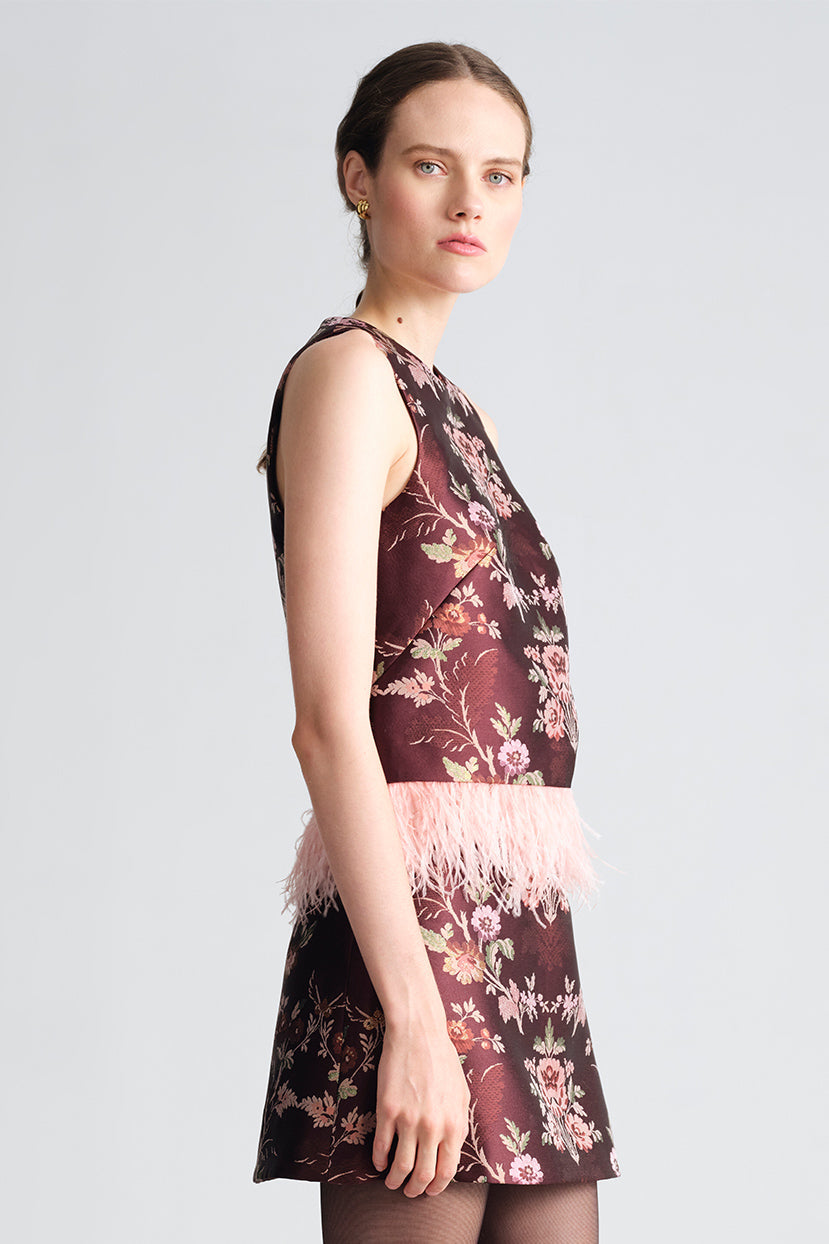 Belmond Top Trellis Jacquard Maroon