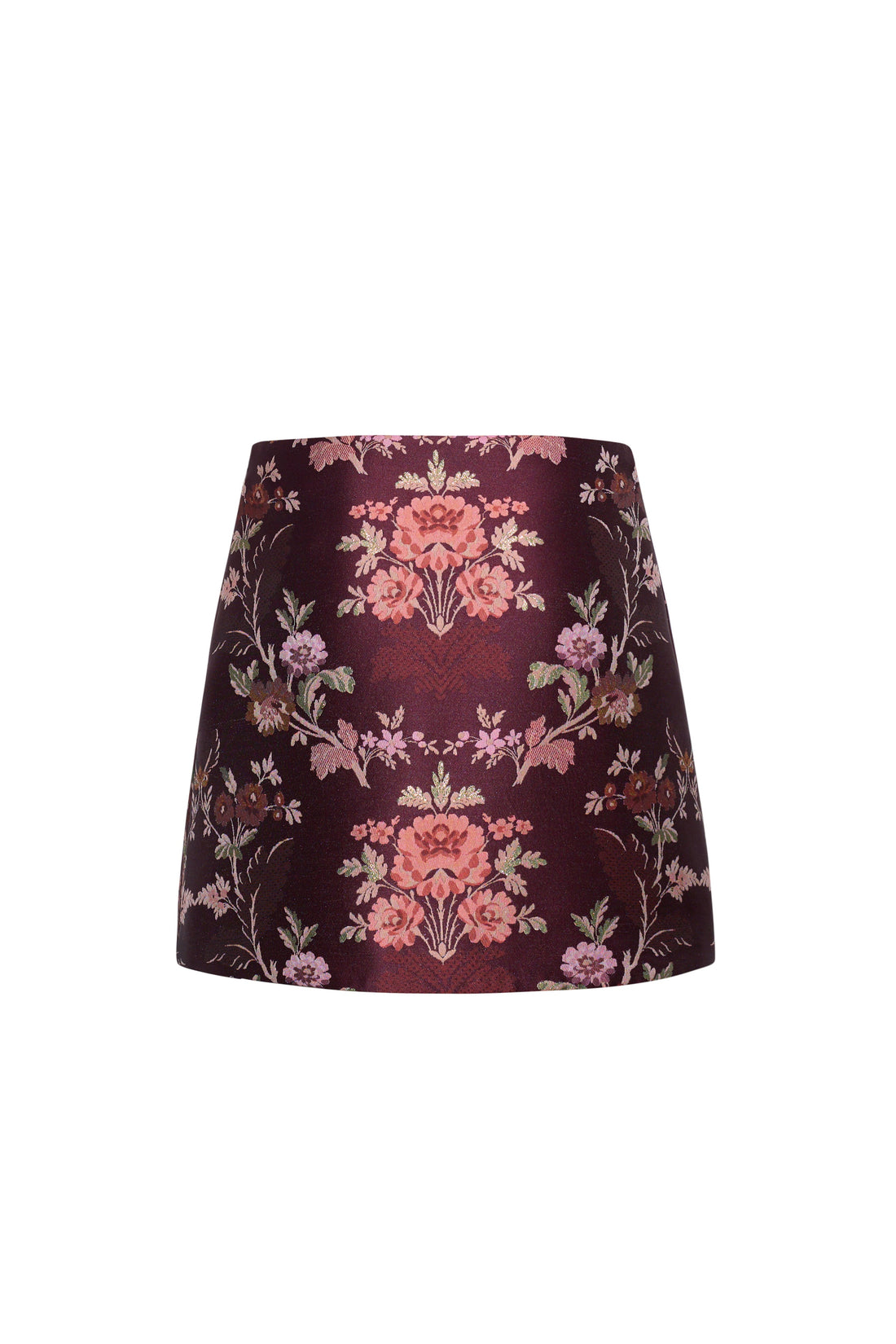 Chrissy Skirt Trellis Jacquard Maroon