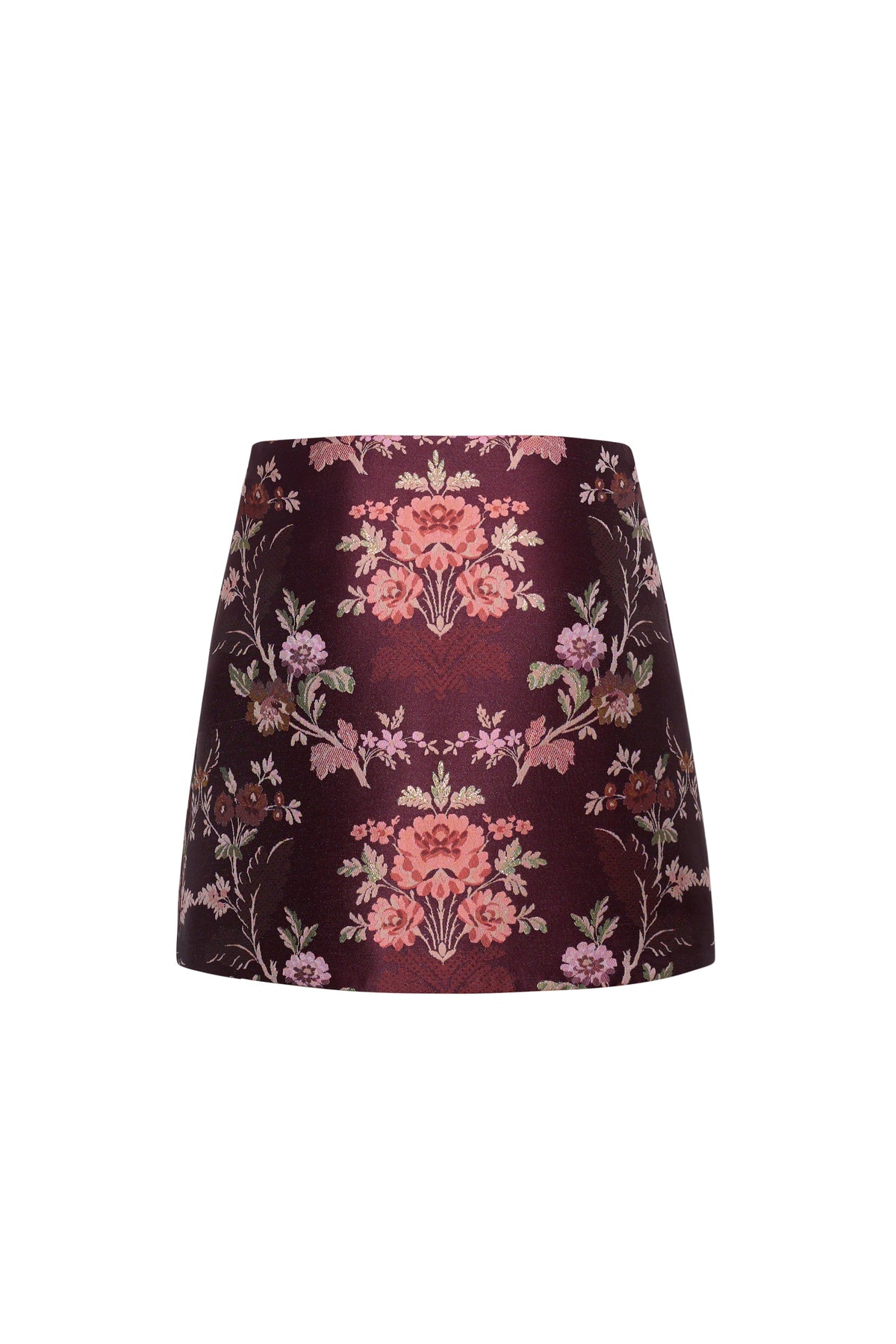 Chrissy Skirt Trellis Jacquard Maroon