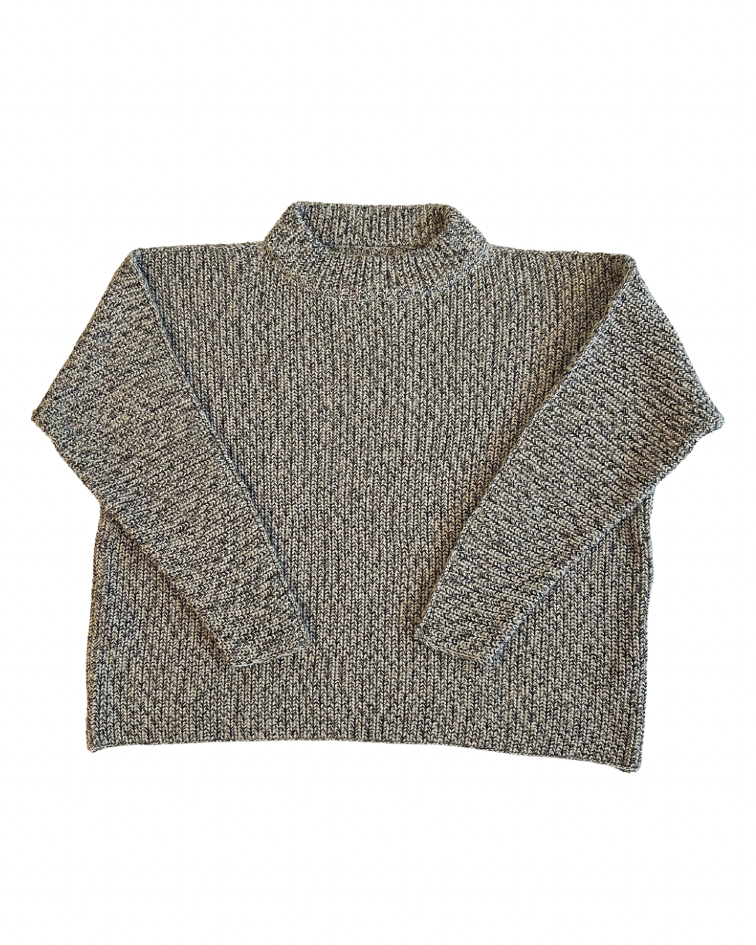 Montecito Sweater Ivory Camel Navy