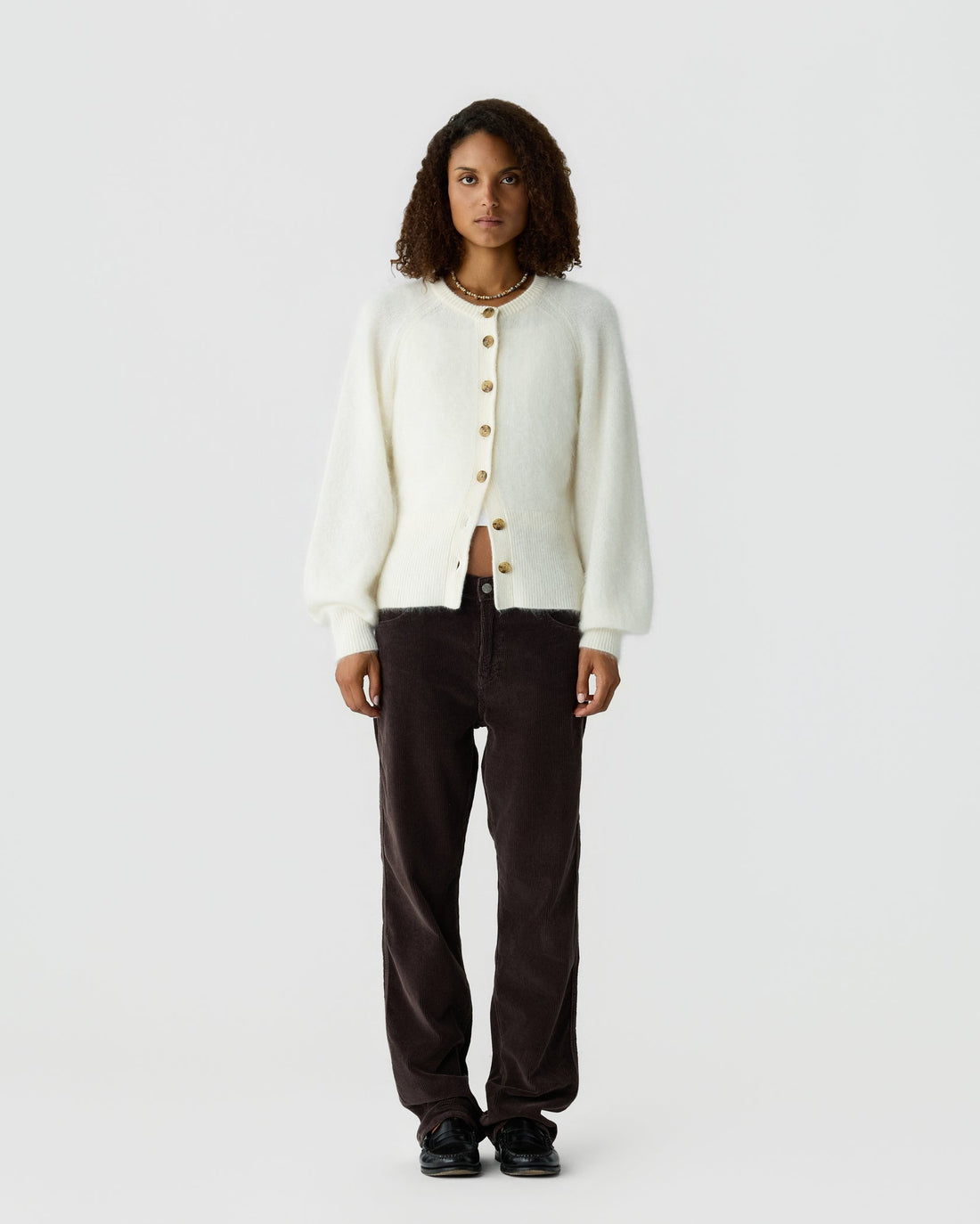 Grizzly Sculpted Cardigan Cream