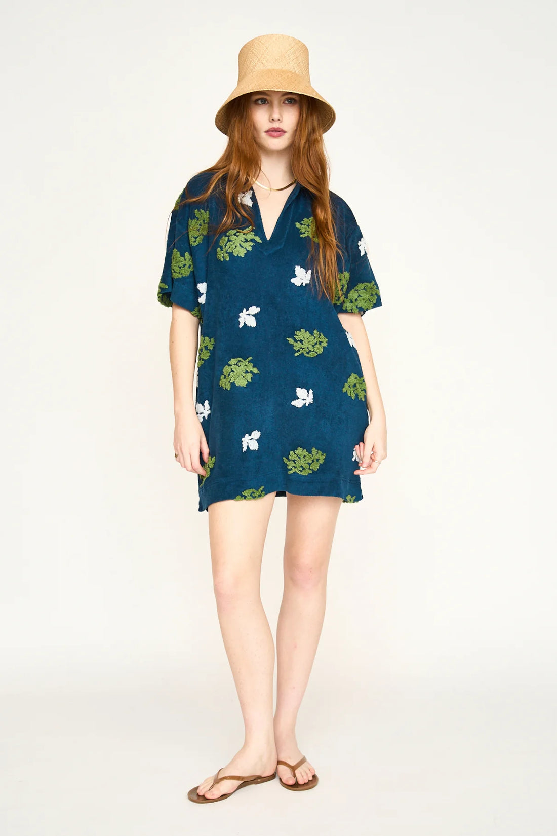 Lanai Terry Dress in Adriatic Fig