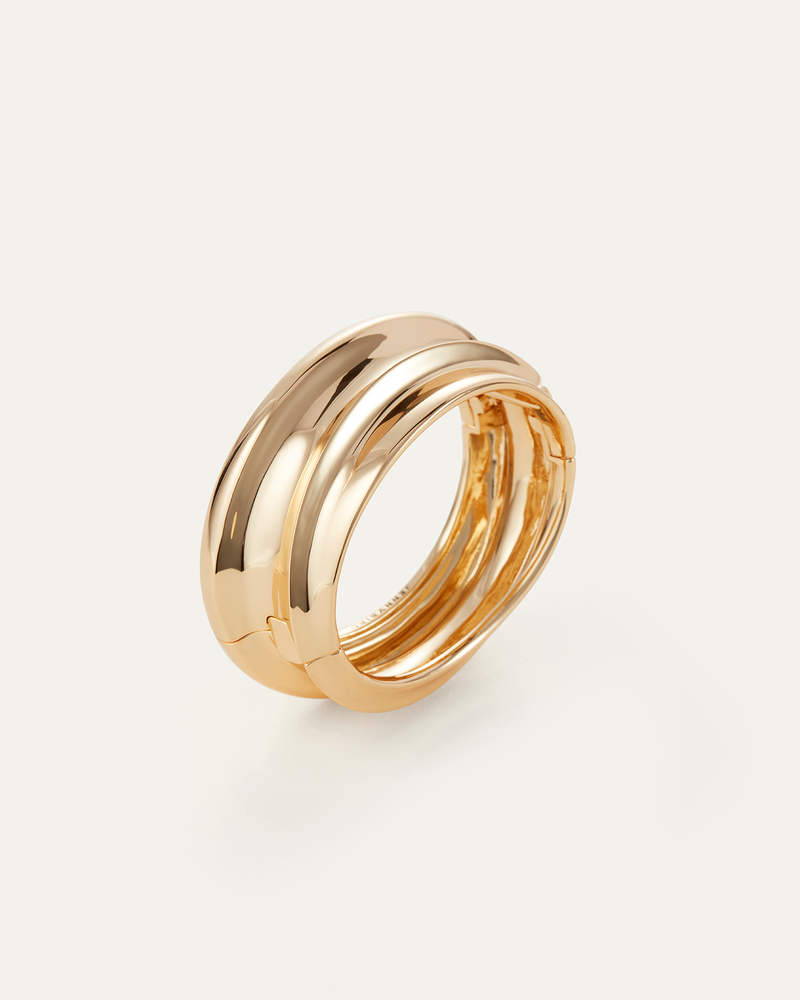 Lennon Mega Bangle High Polish Gold