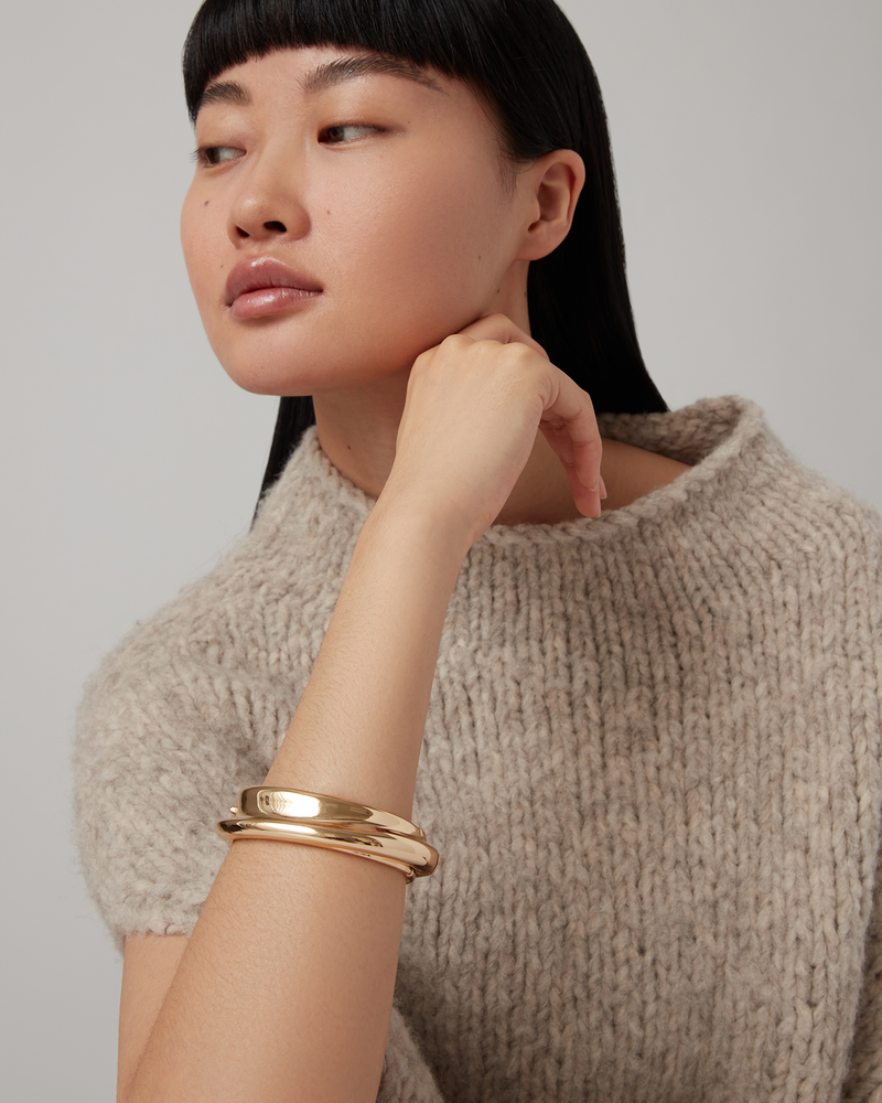 Lennon Bangle High Polish Gold