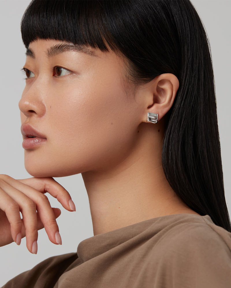 Mini Sundra Earrings High Polish Silver