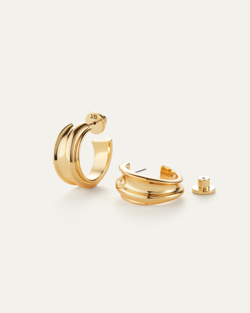 Lennon Hoops High Polish Gold