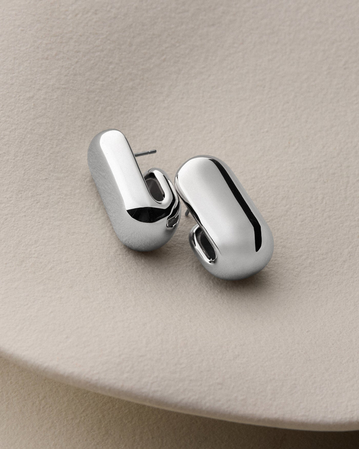 Leon Earrings Silver