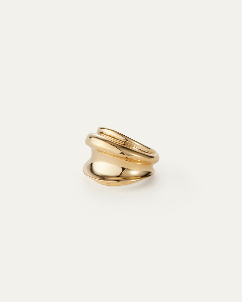 Leona Ring High Polish Gold