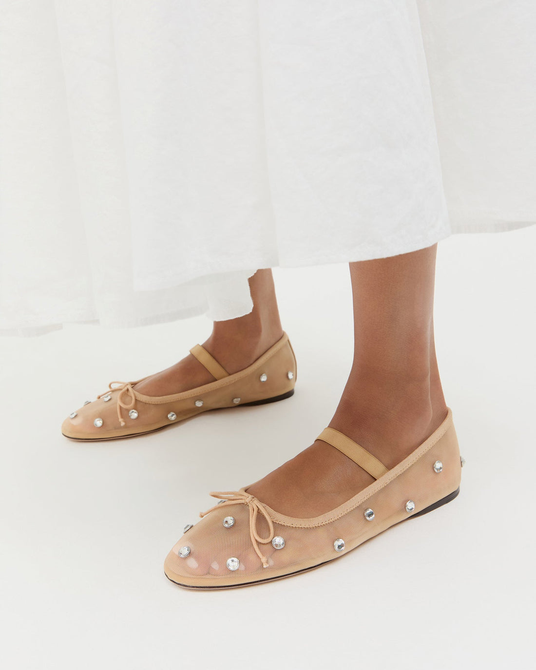 Leonie Soft Ballet Flat Caramel/Clear