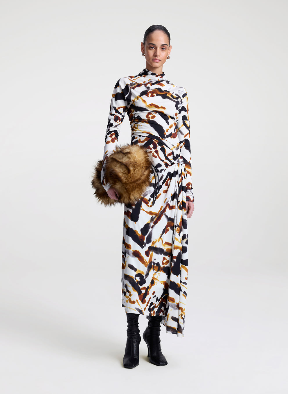 Lia Dress Black/Camel