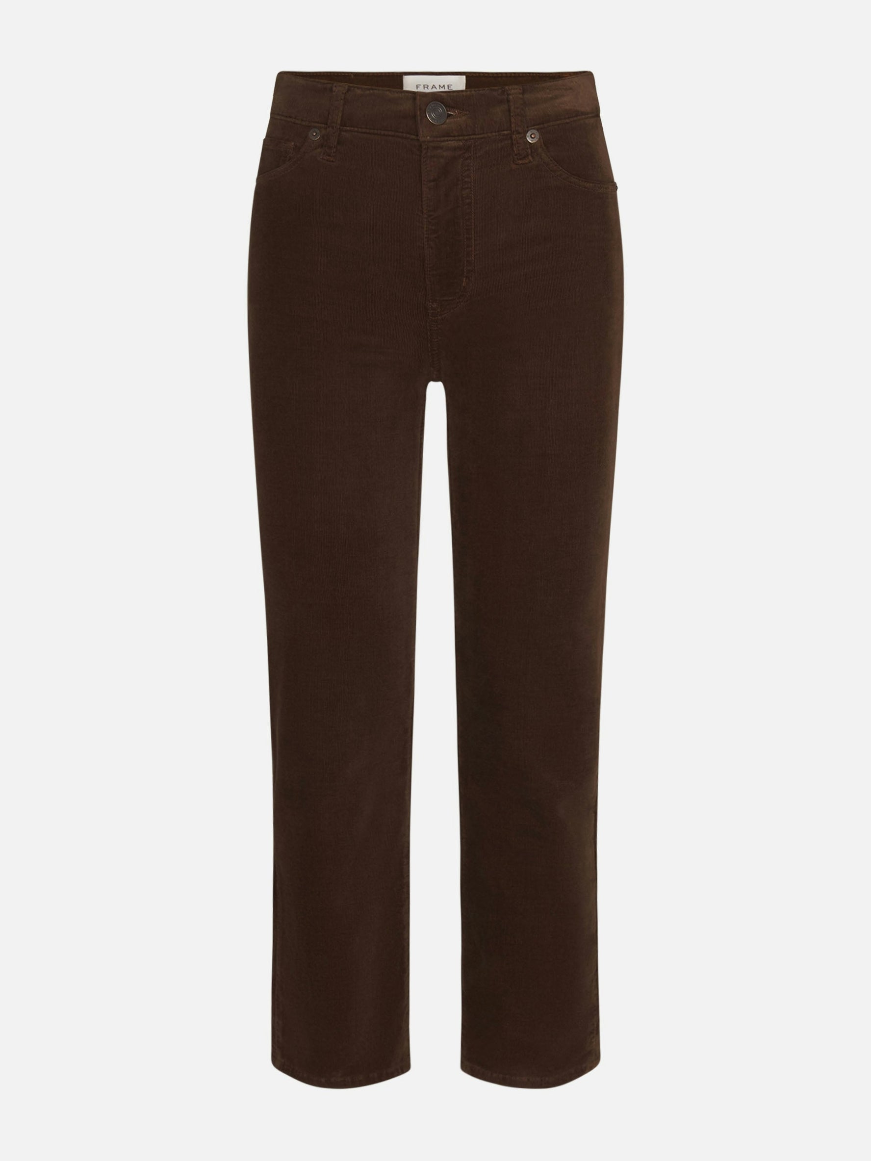 Le Sleek Straight Corduroy Bitter Chocolate