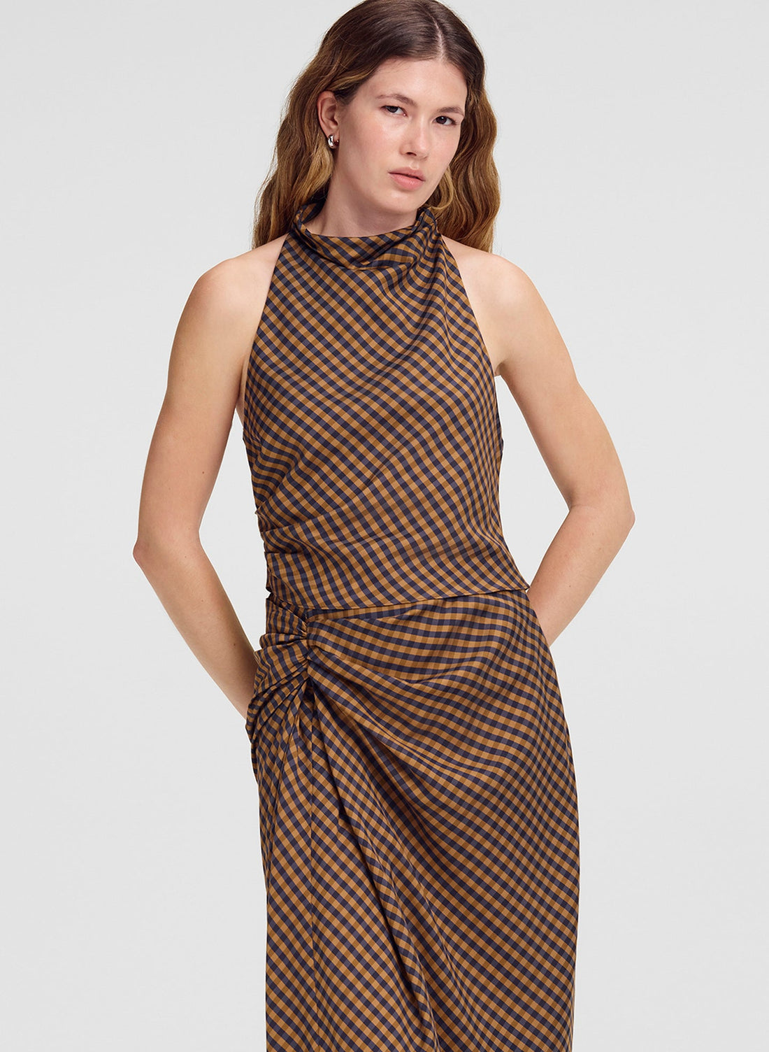 Penelope Top Pecan/Navy
