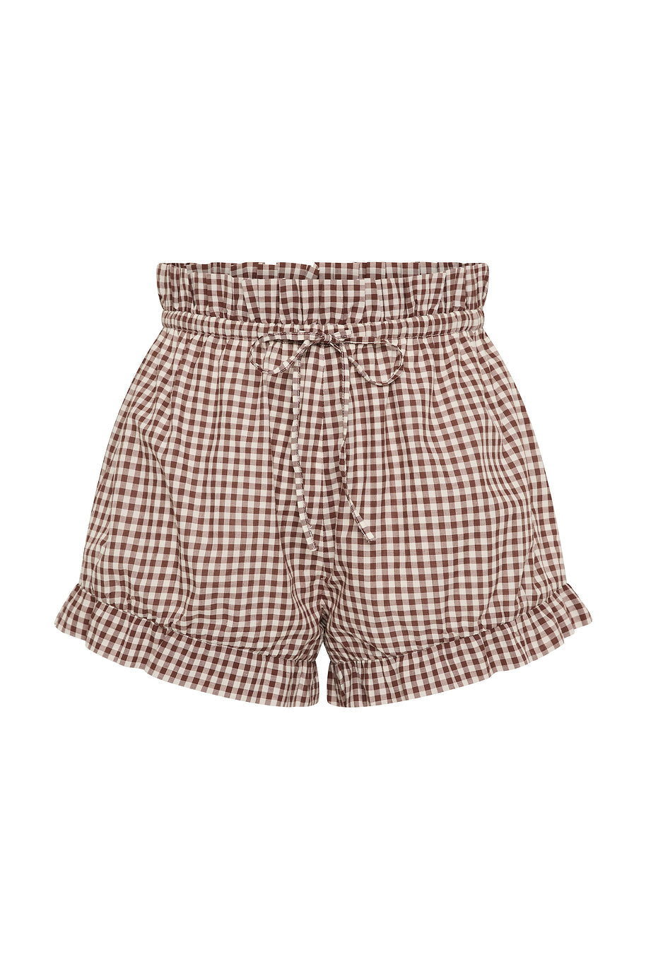 Callie Shorts Petite Mocha Gingham