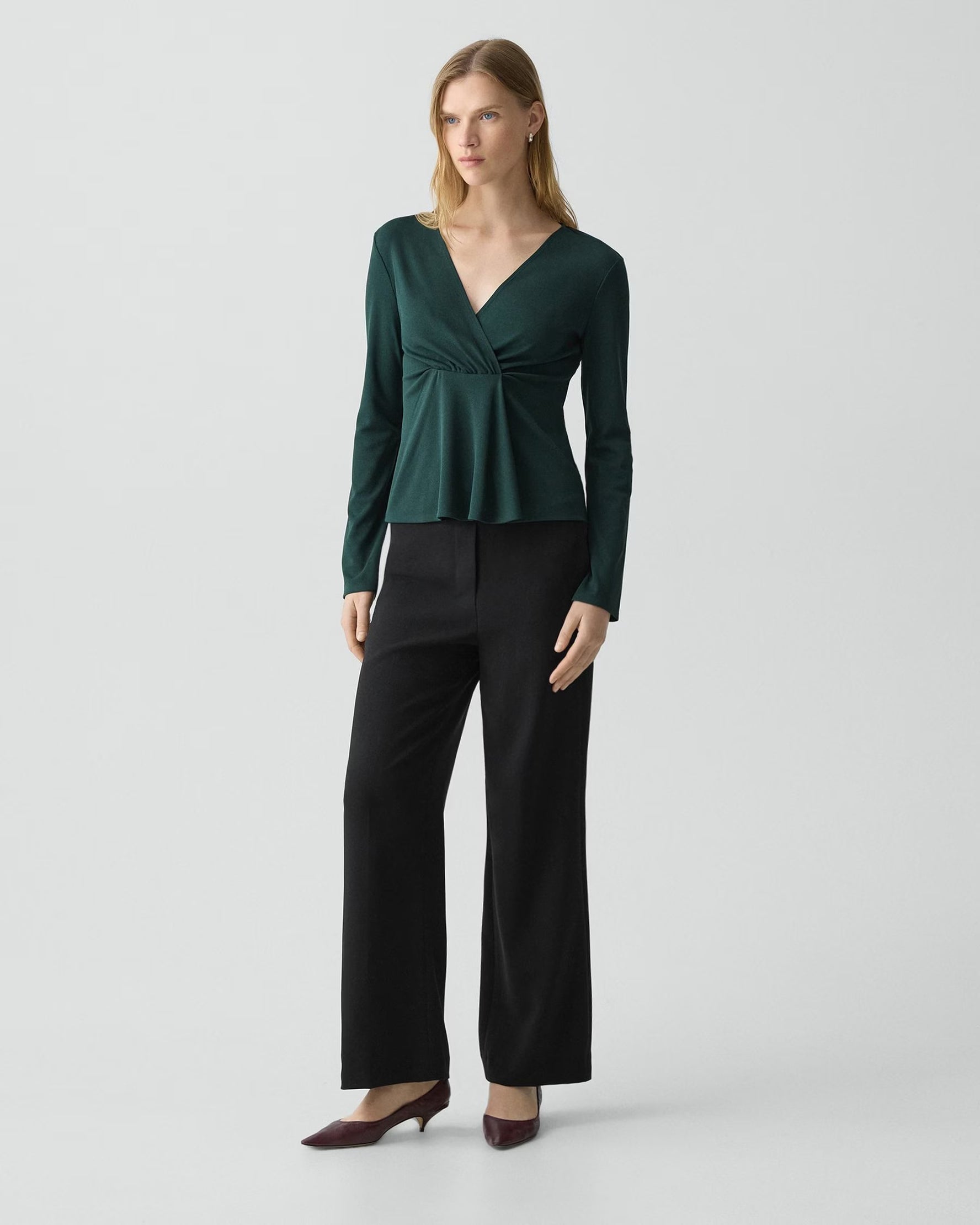 Wide Pull-On Pant Black