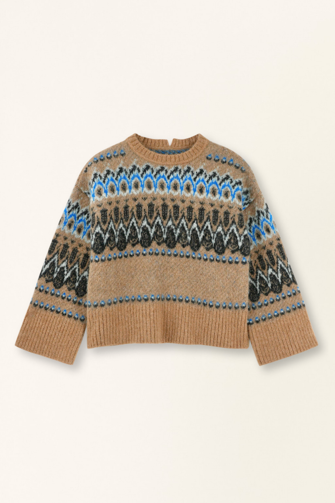 Salida Brushed Fairisle Sweater In Glacial