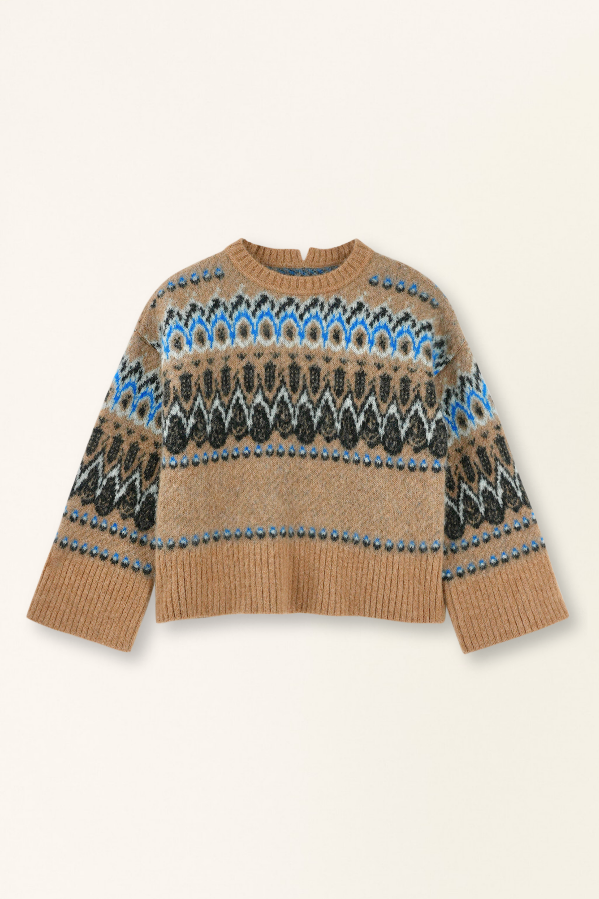 Salida Brushed Fairisle Sweater In Glacial