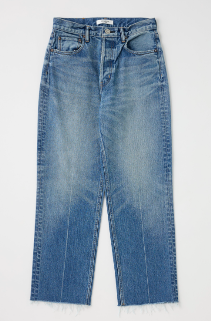 MV Farmington Wide Straight Crop Jean Blue
