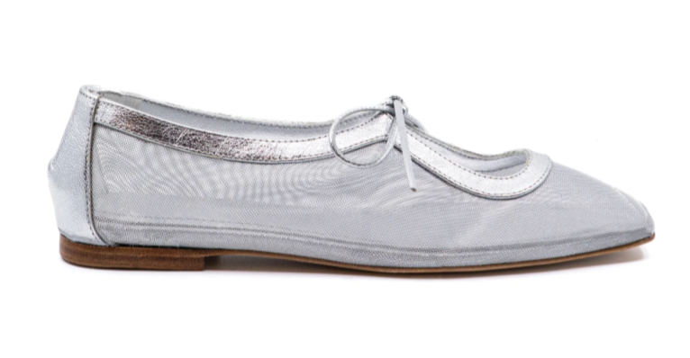 Amelia Ballet Flat Silver