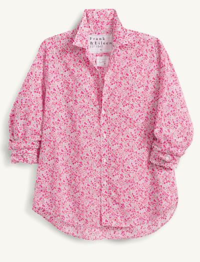 Eileen Relaxed Button-Up Shirt PFLW Pink Flowers