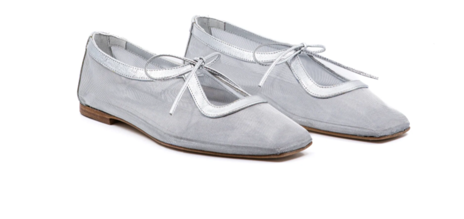 Amelia Ballet Flat Silver