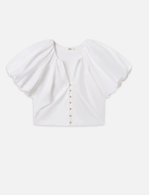The Dramatic Sleeve Blouse White