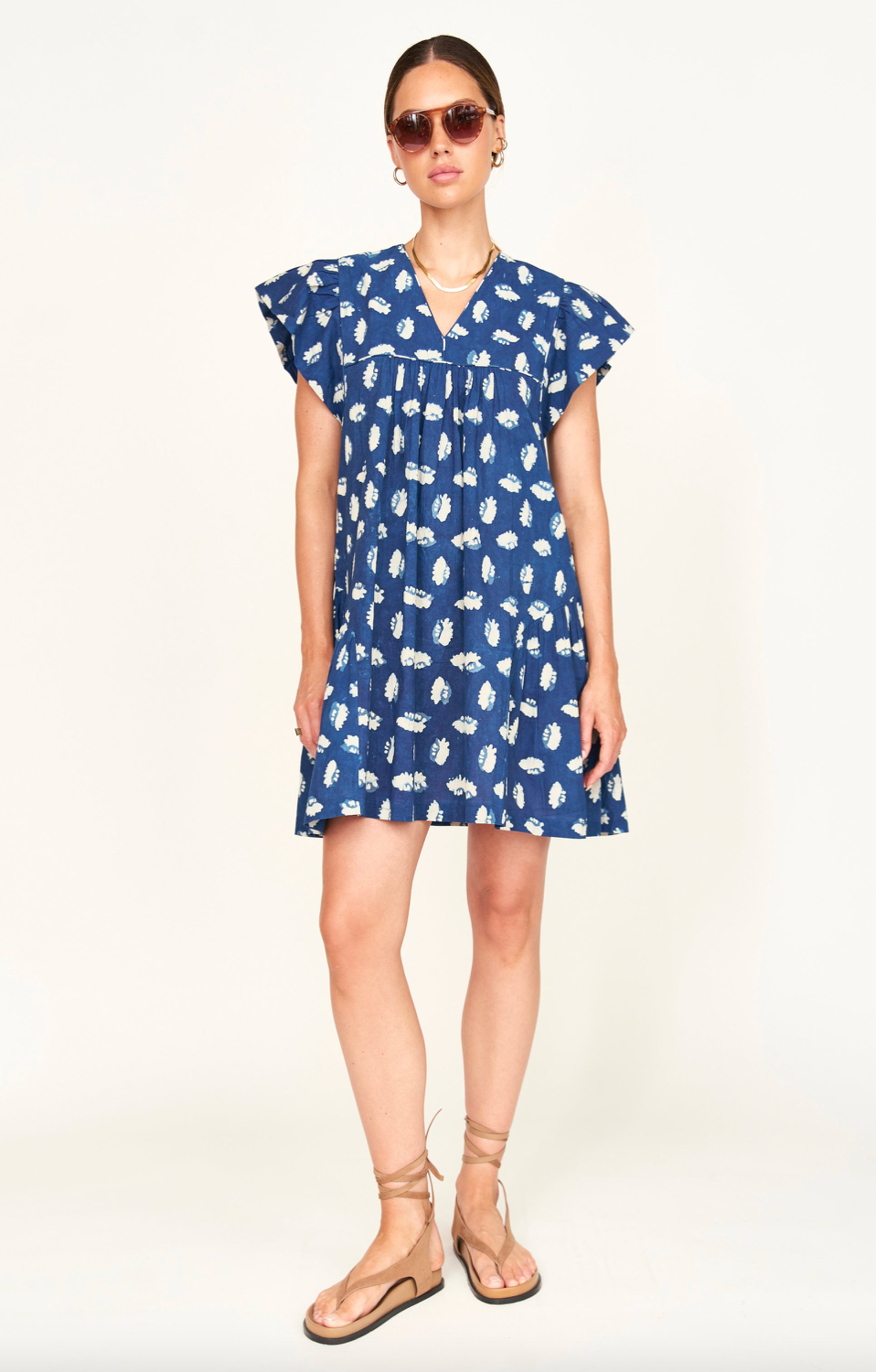 Belem Dress in Indigo Conch