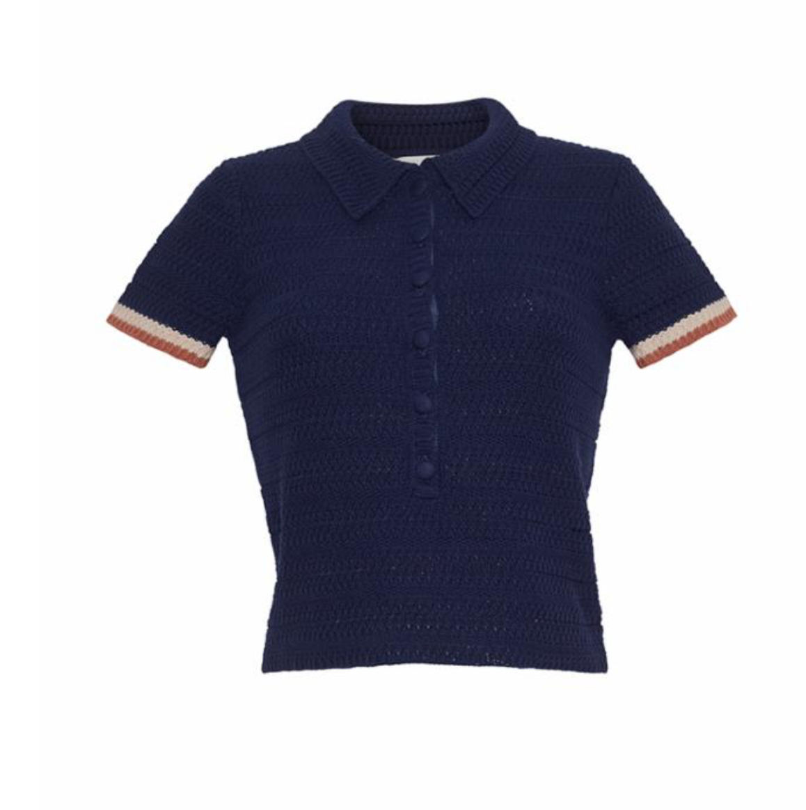 Lydia Top Navy Crochet