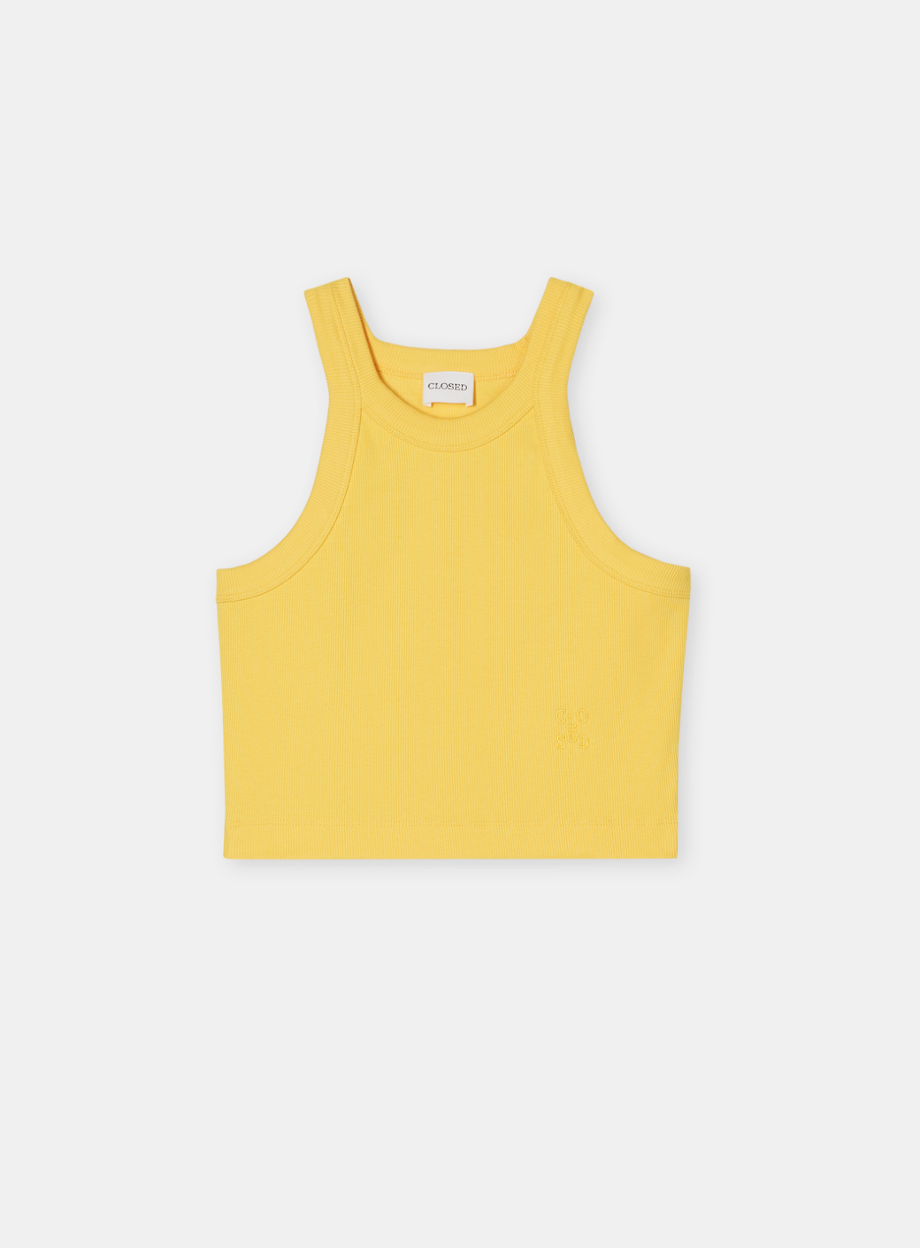 Cropped Racer Tank Mango Yellow