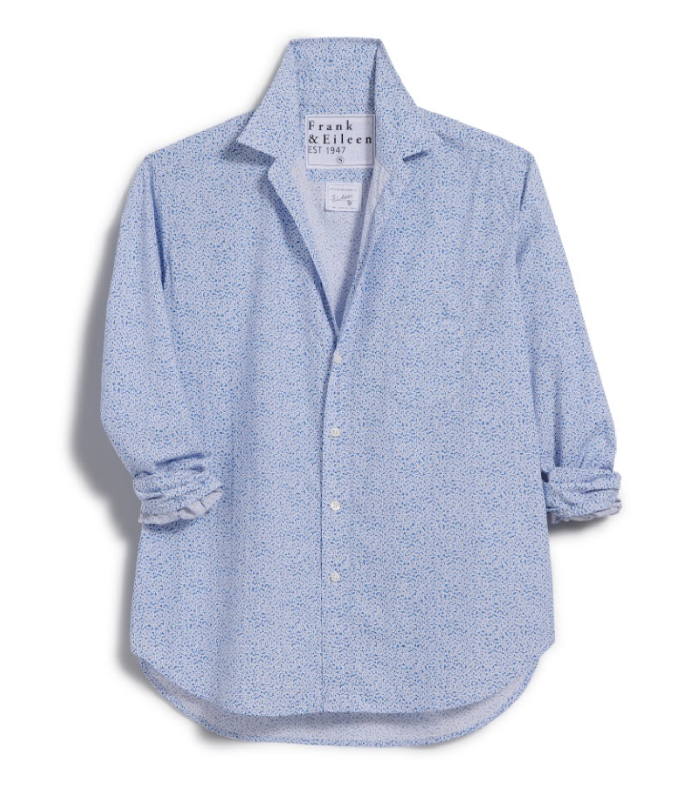 Eileen Button-Up Shirt Small Blue Daisy