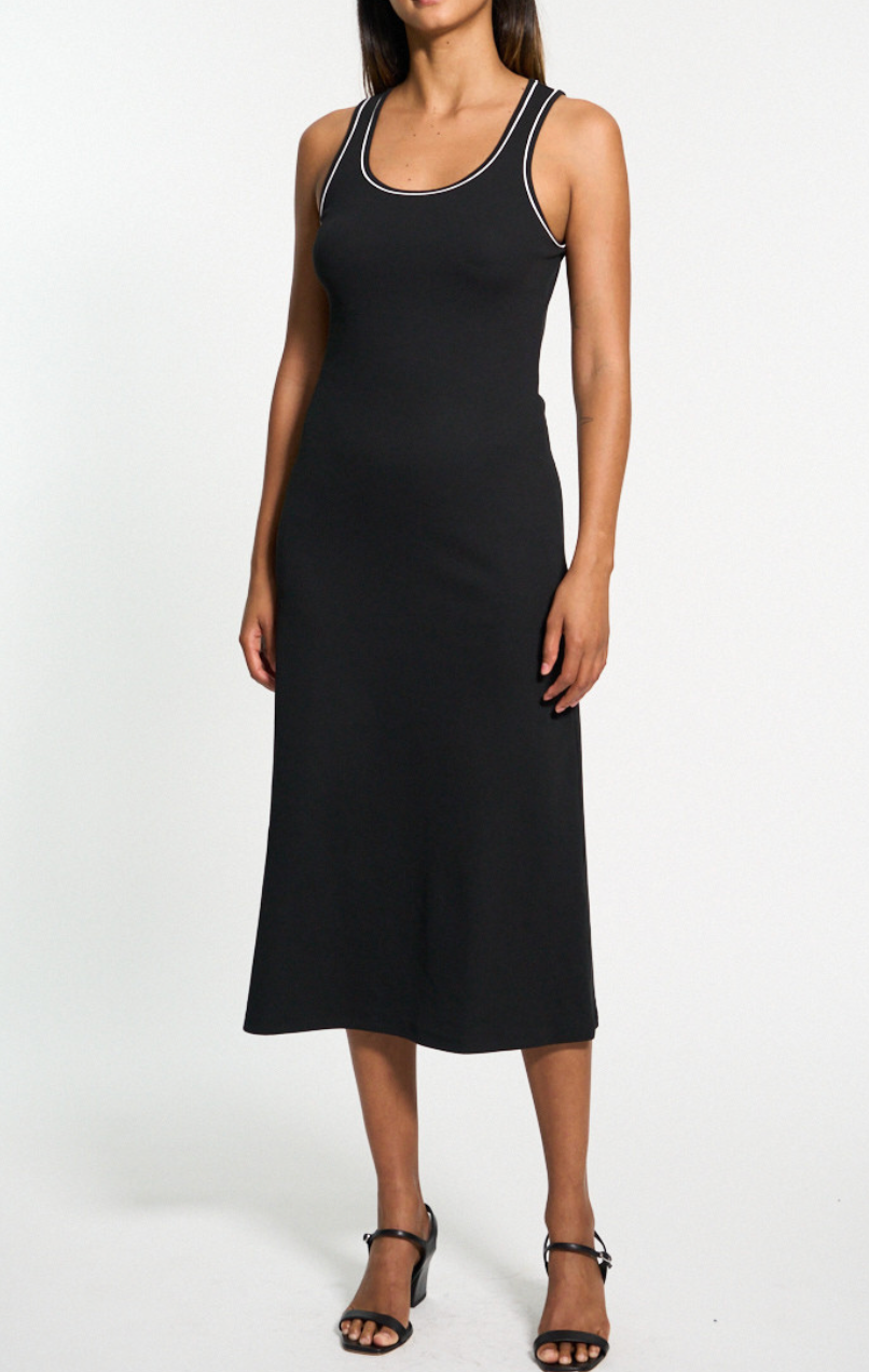 Rib Tank Dress Black