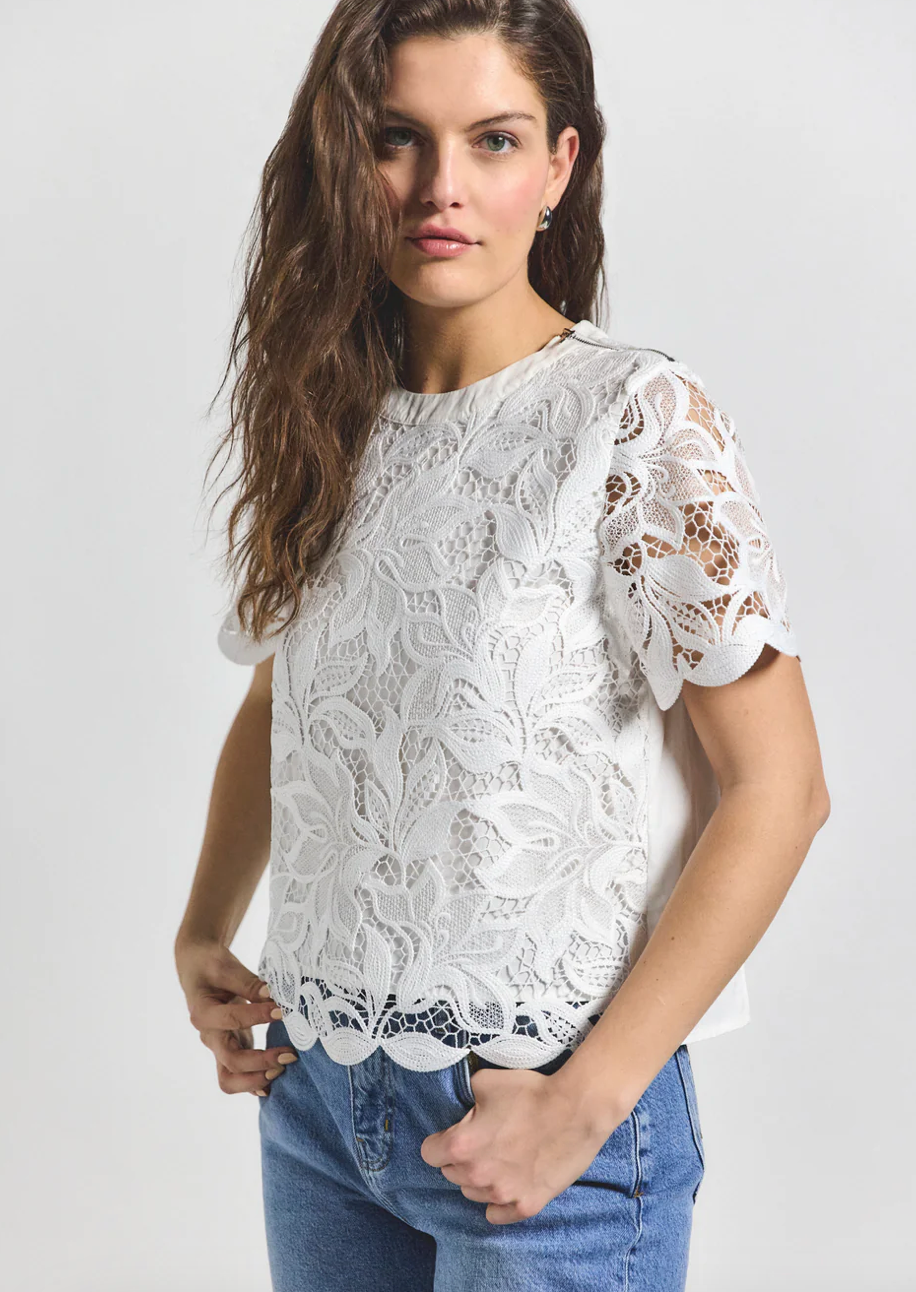 Samaria Short Sleeve Lace Top