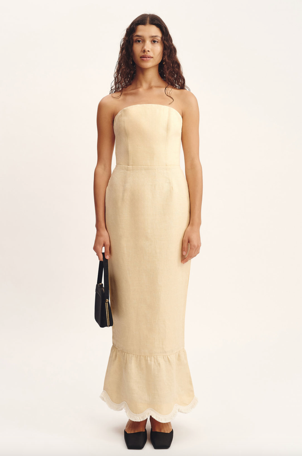 Essie Strapless Dress Dusty Citron