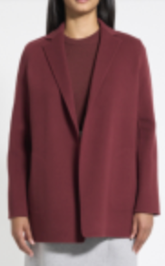 Clairene Jacket in double face wool/cashmere Grenache