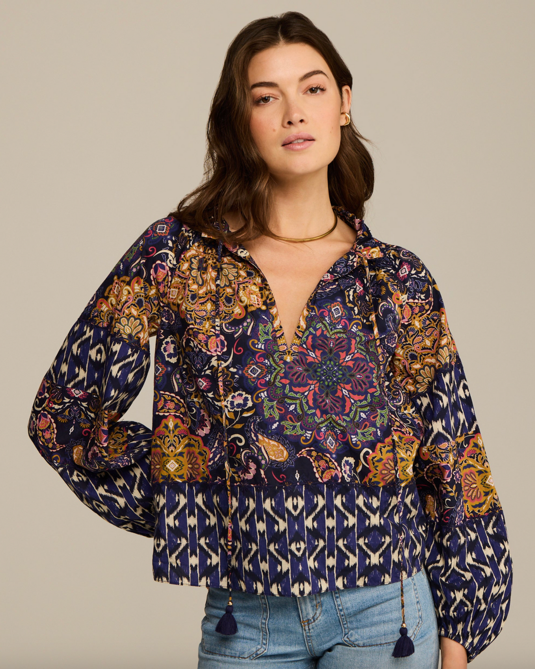 Mae Top Kaleidoscope Paisley Combo