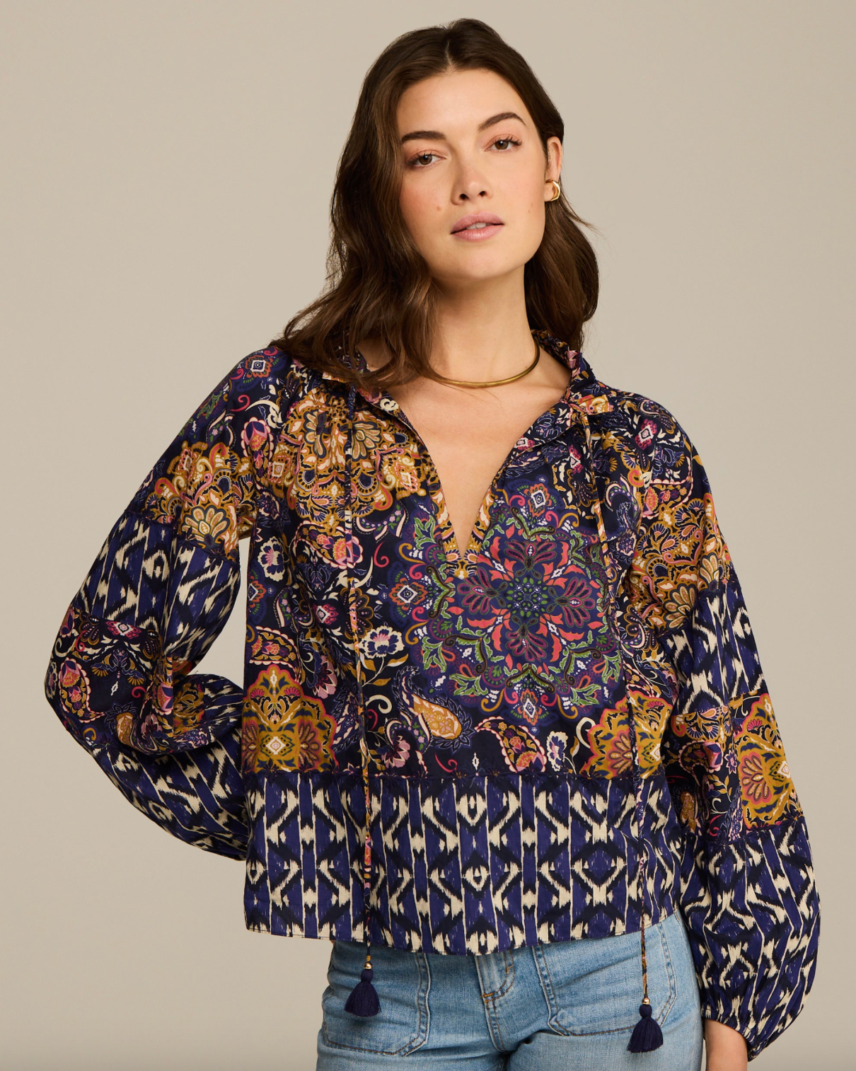 Mae Top Kaleidoscope Paisley Combo