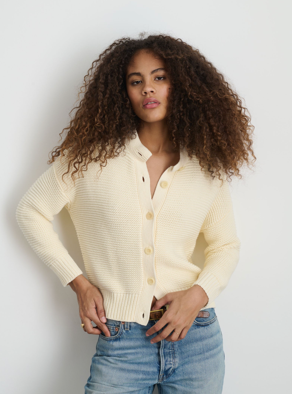 Nico Chunky Cardigan Ivory