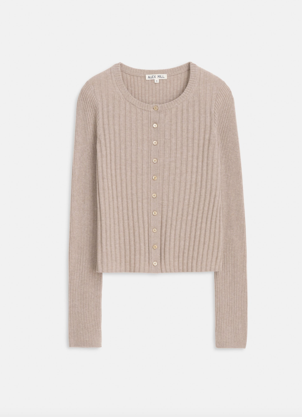 Kristin Ribbed Cardigan Pumice