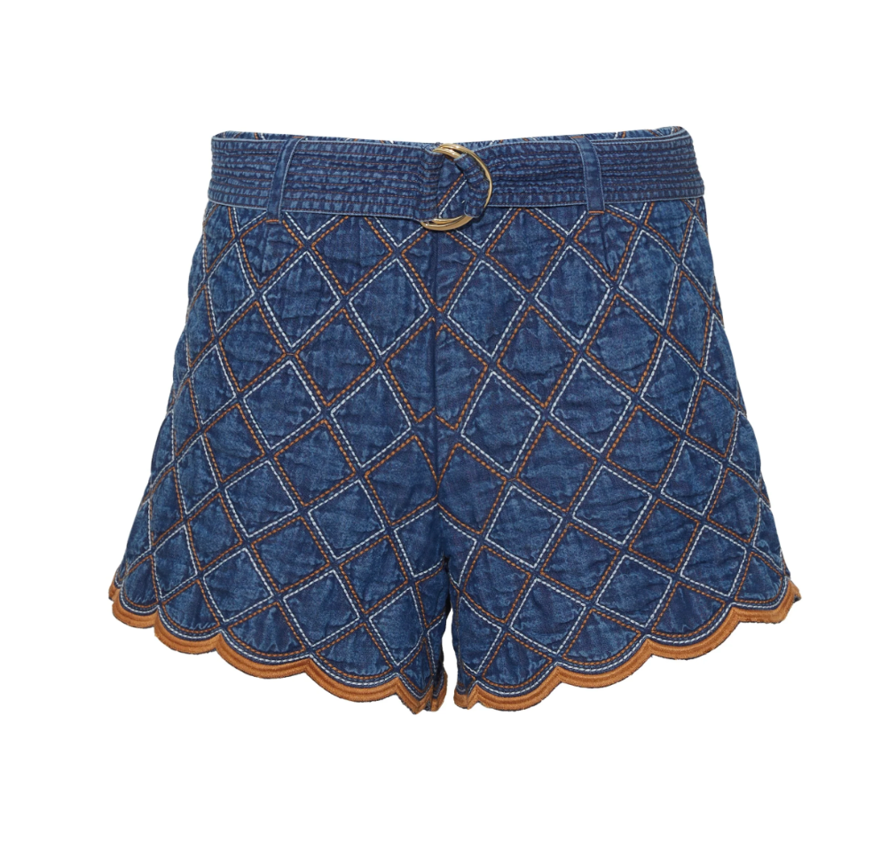 Violet Shorts Quilted Denim