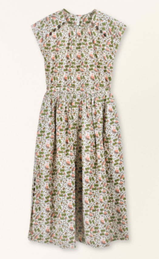 Merida Dress in Pink Cowhide