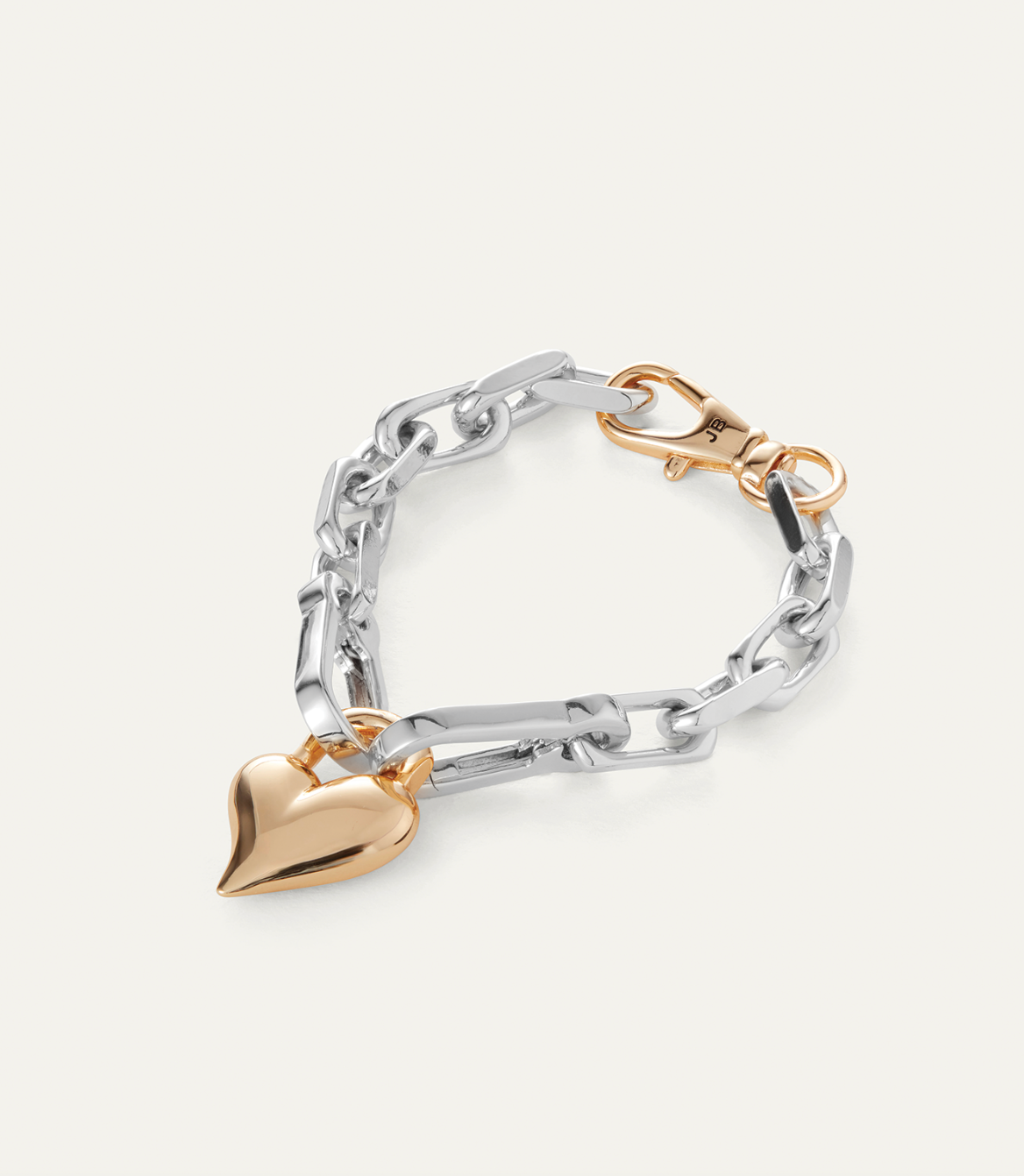 Padlock Heart Chain Bracelet Gold/Silver