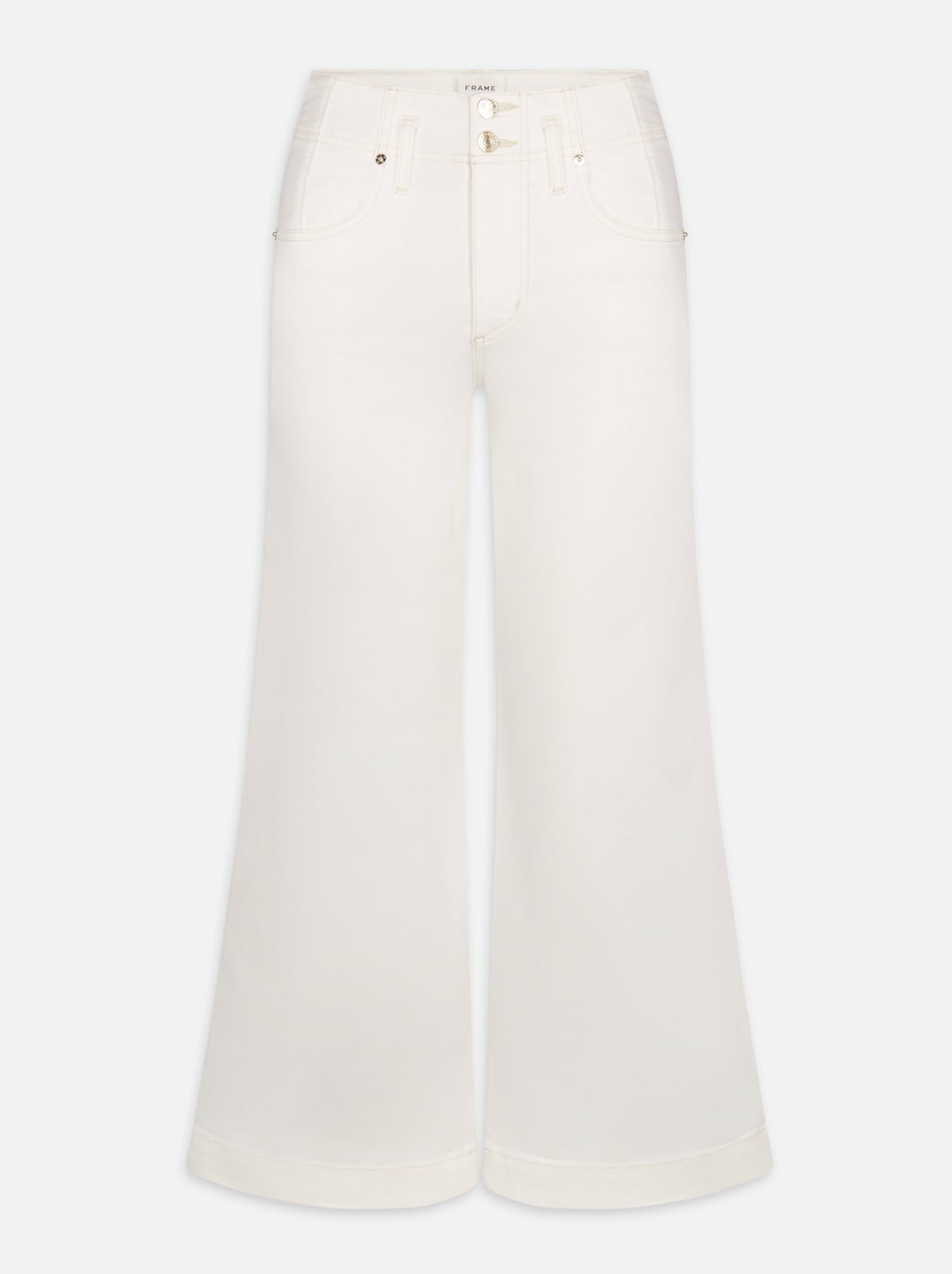 The Seamed Wide Trouser Crop Au Natural Clean